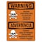 Signmission OSHA WARNING, Poison Lead Work Area No Smoking Eating, 10in X 7in Rigid Plastic, OS-WS-P-710-L-12767 OS-WS-P-710-L-12767 - alternate 1